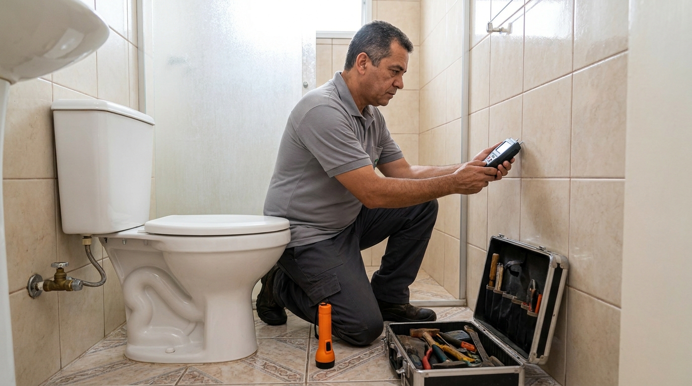 Técnico de caça vazamento com detector em Ipatinga‑MG